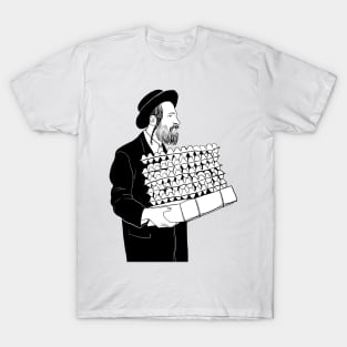 Orthodox Jew holding boxes full of eggs T-Shirt